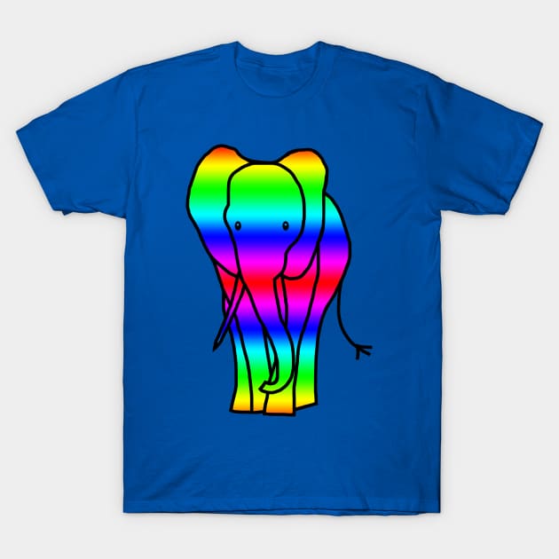 Elephant Rainbow Gradient Graphic T-Shirt by ellenhenryart